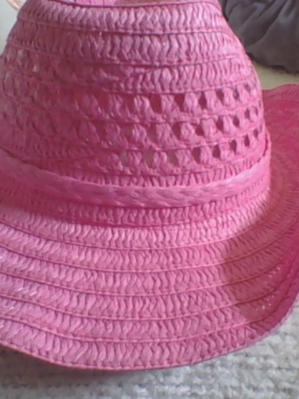 Peter Grimm Cupid Pink Straw Cowboy Hat - Picture 5 of 6